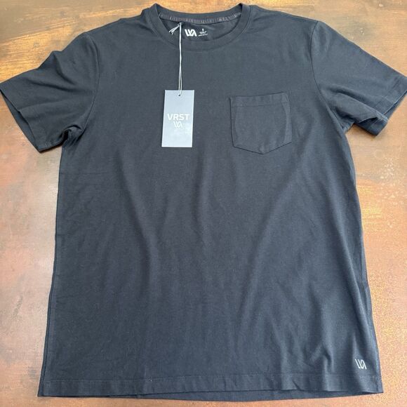 VRST Mens Seamless Short-Sleeve Tee Navy Black Size Small minimalist sustainable - Picture 4 of 10